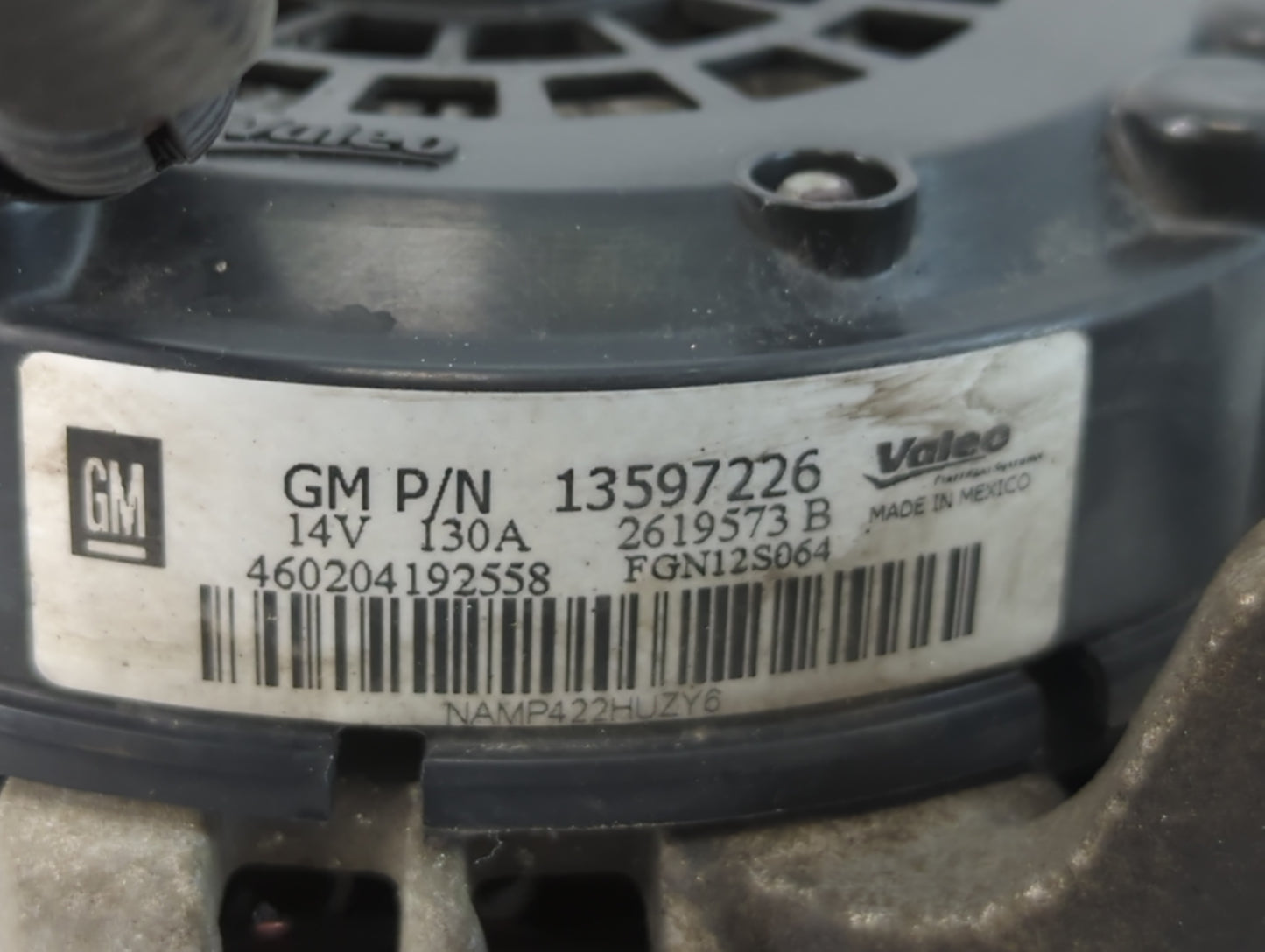 2013-2021 Chevrolet Trax Alternator Replacement Generator Charging Assembly Engine OEM P/N:13597226 Fits OEM Used Auto Parts