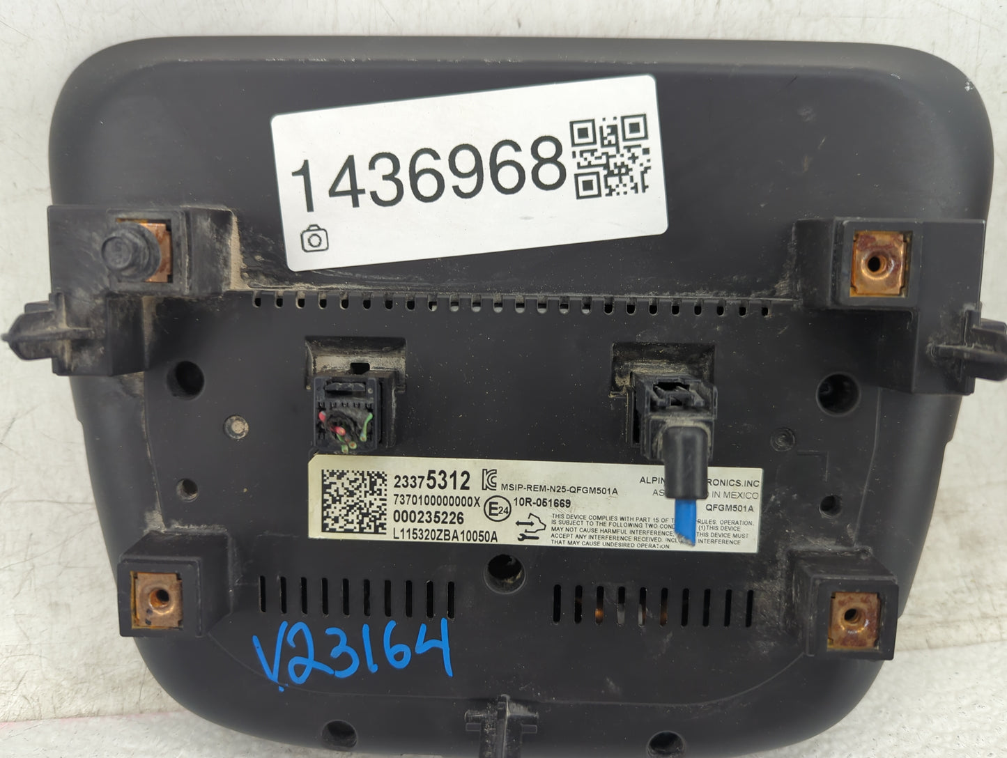 2016-2017 Chevrolet Volt Radio AM FM Cd Player Receiver Replacement P/N:23375312 MSIP-REM-N25-QFGM501A Fits Fits 2016 2017 O