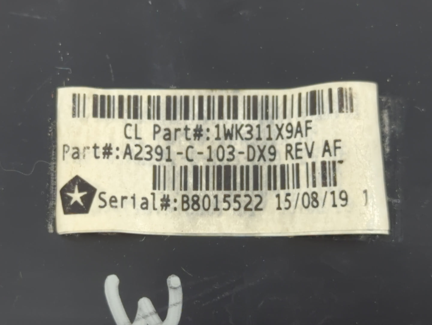 2015-2017 Chrysler 200 Overhead Roof Console 1123839 - Oemusedautoparts1.com