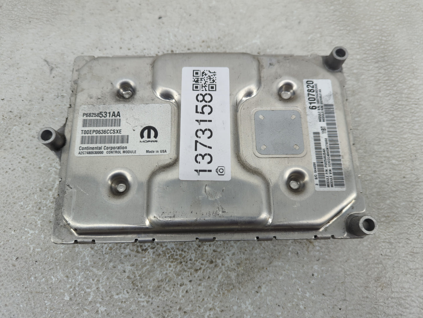 2016-2017 Chrysler 200 PCM Engine Control Computer ECU ECM PCU OEM P/N:P68258531AA Fits Fits 2016 2017 OEM Used Auto Parts -