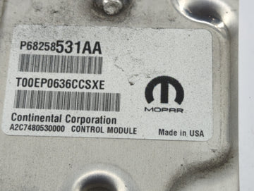 2016-2017 Chrysler 200 PCM Engine Control Computer ECU ECM PCU OEM P/N:P68258531AA Fits Fits 2016 2017 OEM Used Auto Parts