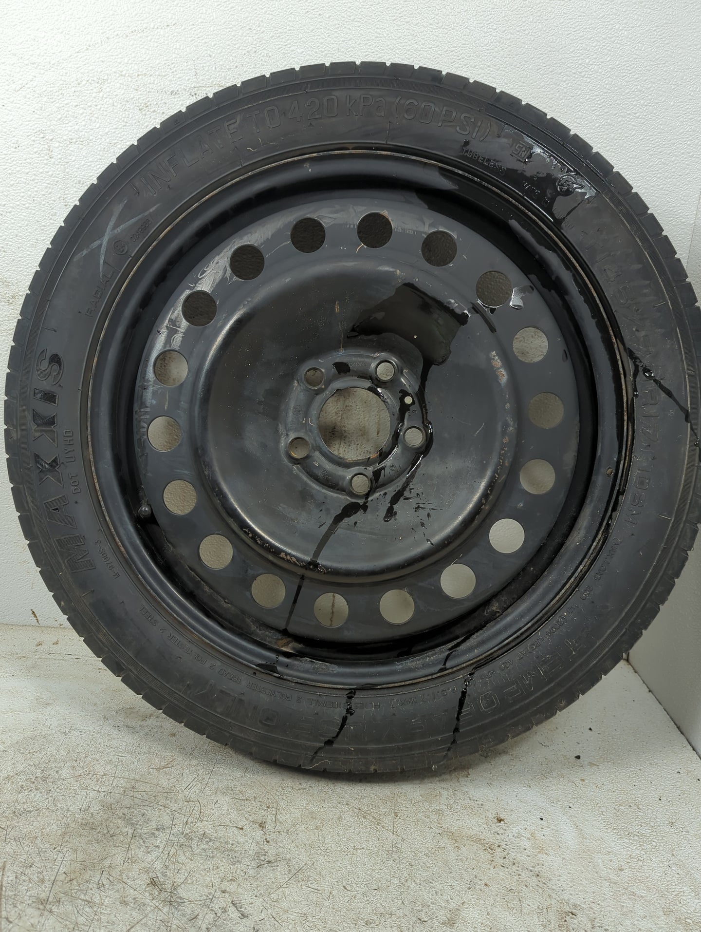 2015-2017 Chrysler 200 Spare Donut Tire Wheel Rim Oem 1401505 - Oemusedautoparts1.com