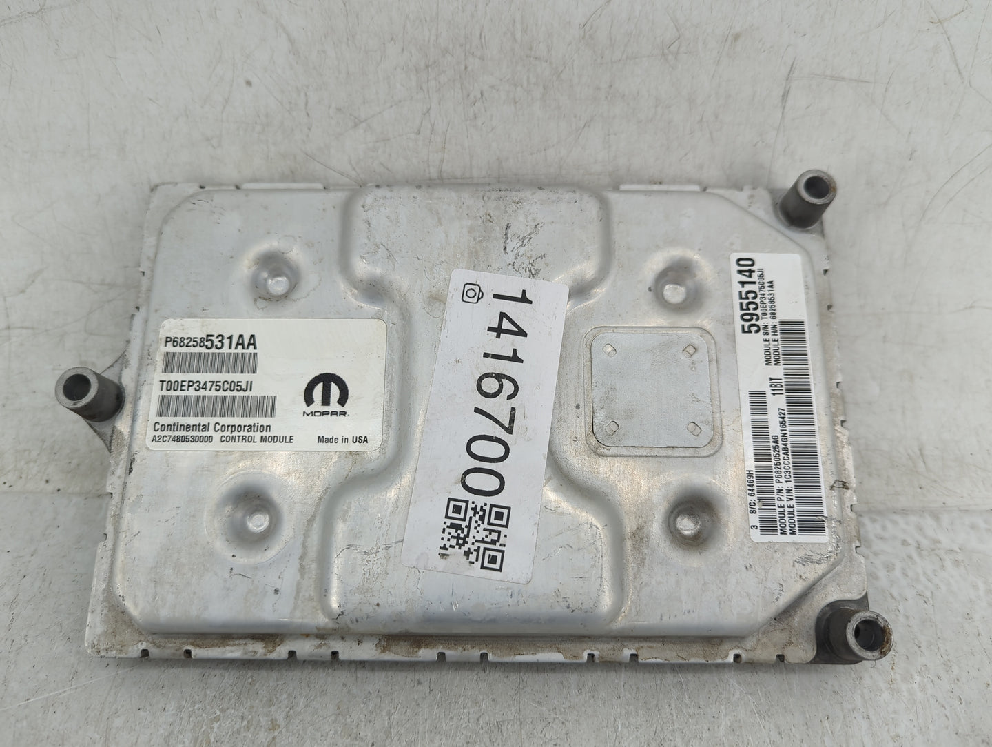2016-2017 Chrysler 200 PCM Engine Control Computer ECU ECM PCU OEM P/N:P68250525AG Fits Fits 2016 2017 OEM Used Auto Parts -