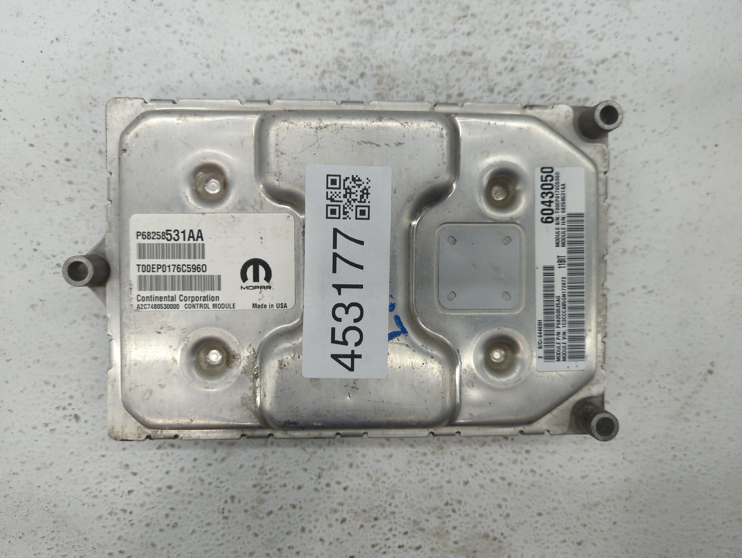 2016-2017 Chrysler 200 PCM Engine Control Computer ECU ECM PCU OEM P/N:P68258531AB P68250527AG, P68258531AA Fits Fits 2016 2