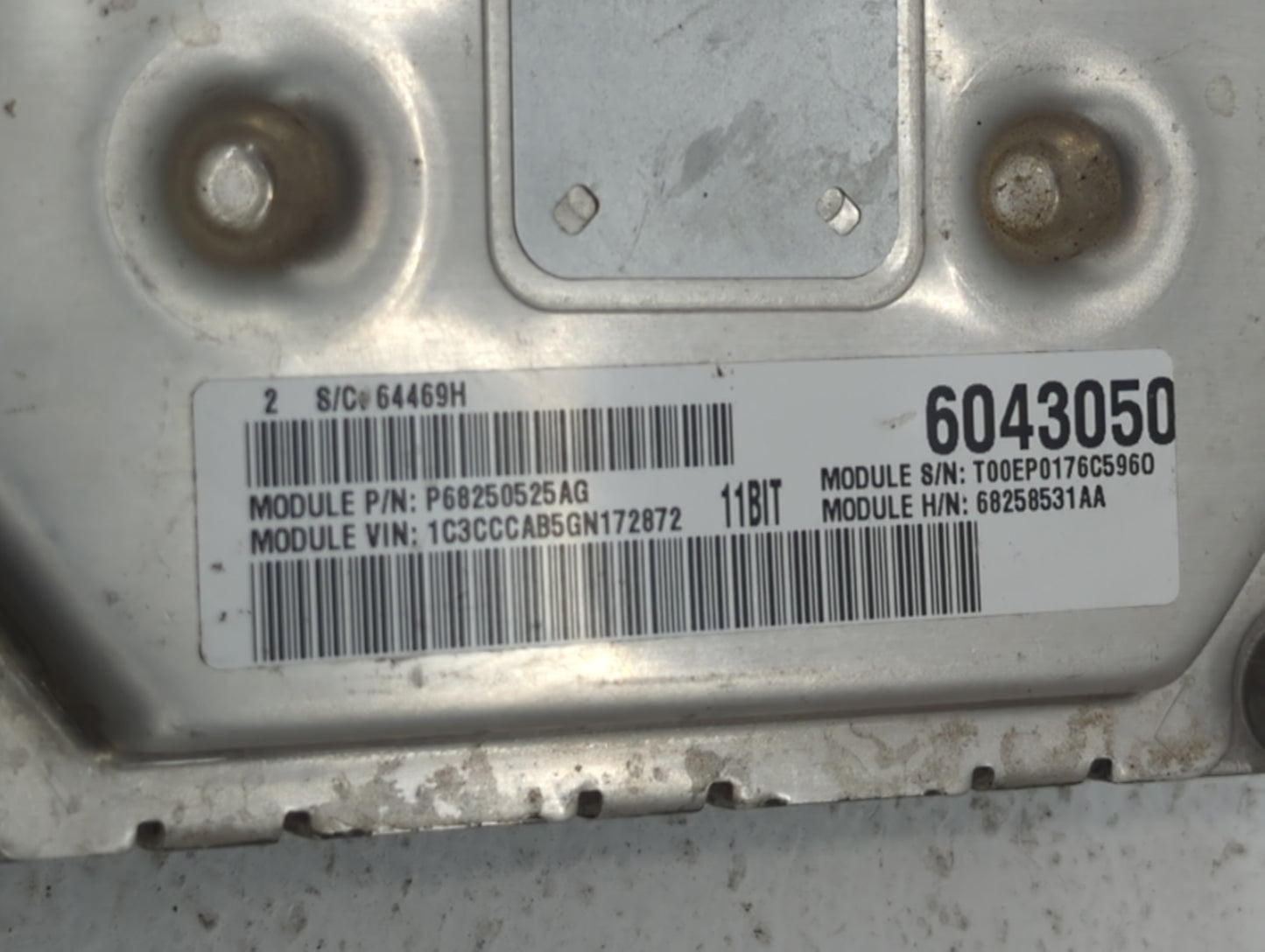 2016-2017 Chrysler 200 PCM Engine Control Computer ECU ECM PCU OEM P/N:P68258531AB P68250527AG, P68258531AA Fits Fits 2016 2