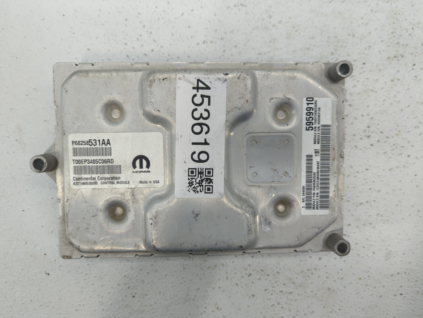 2016-2017 Chrysler 200 PCM Engine Control Computer ECU ECM PCU OEM P/N:P68258531AB P68250527AG, P68258531AA Fits Fits 2016 2