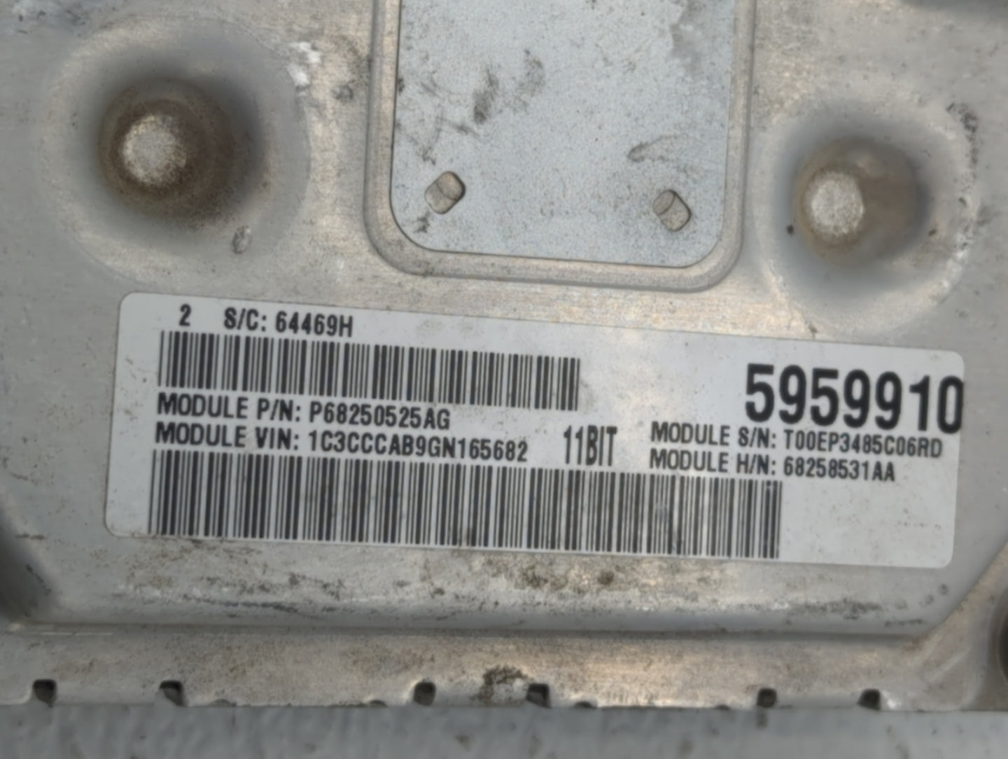 2016-2017 Chrysler 200 PCM Engine Control Computer ECU ECM PCU OEM P/N:P68258531AB P68250527AG, P68258531AA Fits Fits 2016 2
