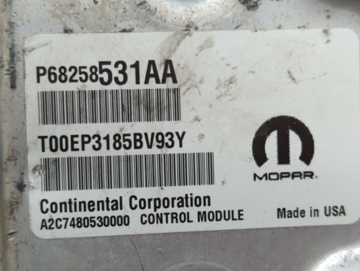 2016-2017 Chrysler 200 PCM Engine Control Computer ECU ECM PCU OEM P/N:P68258531AB P68250527AG, P68258531AA Fits Fits 2016 2