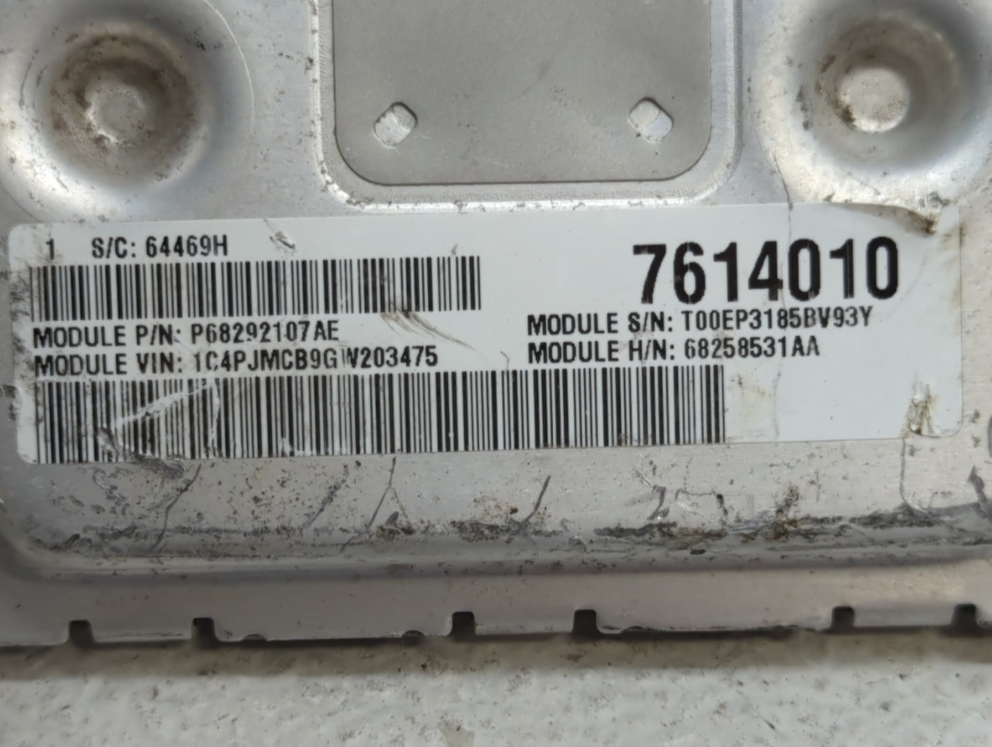 2016-2017 Chrysler 200 PCM Engine Control Computer ECU ECM PCU OEM P/N:P68258531AB P68250527AG, P68258531AA Fits Fits 2016 2