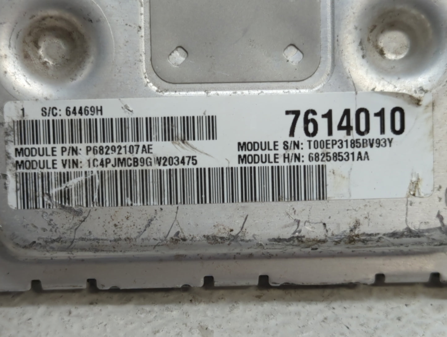 2016-2017 Chrysler 200 PCM Engine Control Computer ECU ECM PCU OEM P/N:P68258531AB P68250527AG, P68258531AA Fits Fits 2016 2