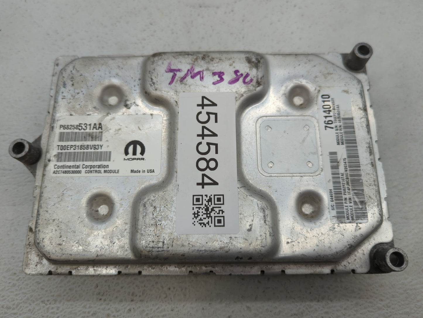 2016-2017 Chrysler 200 PCM Engine Control Computer ECU ECM PCU OEM P/N:P68258531AB P68250527AG, P68258531AA Fits Fits 2016 2