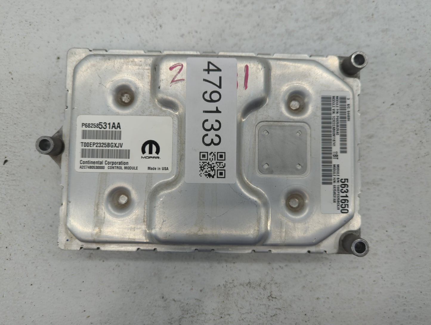 2016-2017 Chrysler 200 PCM Engine Control Computer ECU ECM PCU OEM P/N:P68258531AB P68250527AG, P68258531AA Fits Fits 2016 2