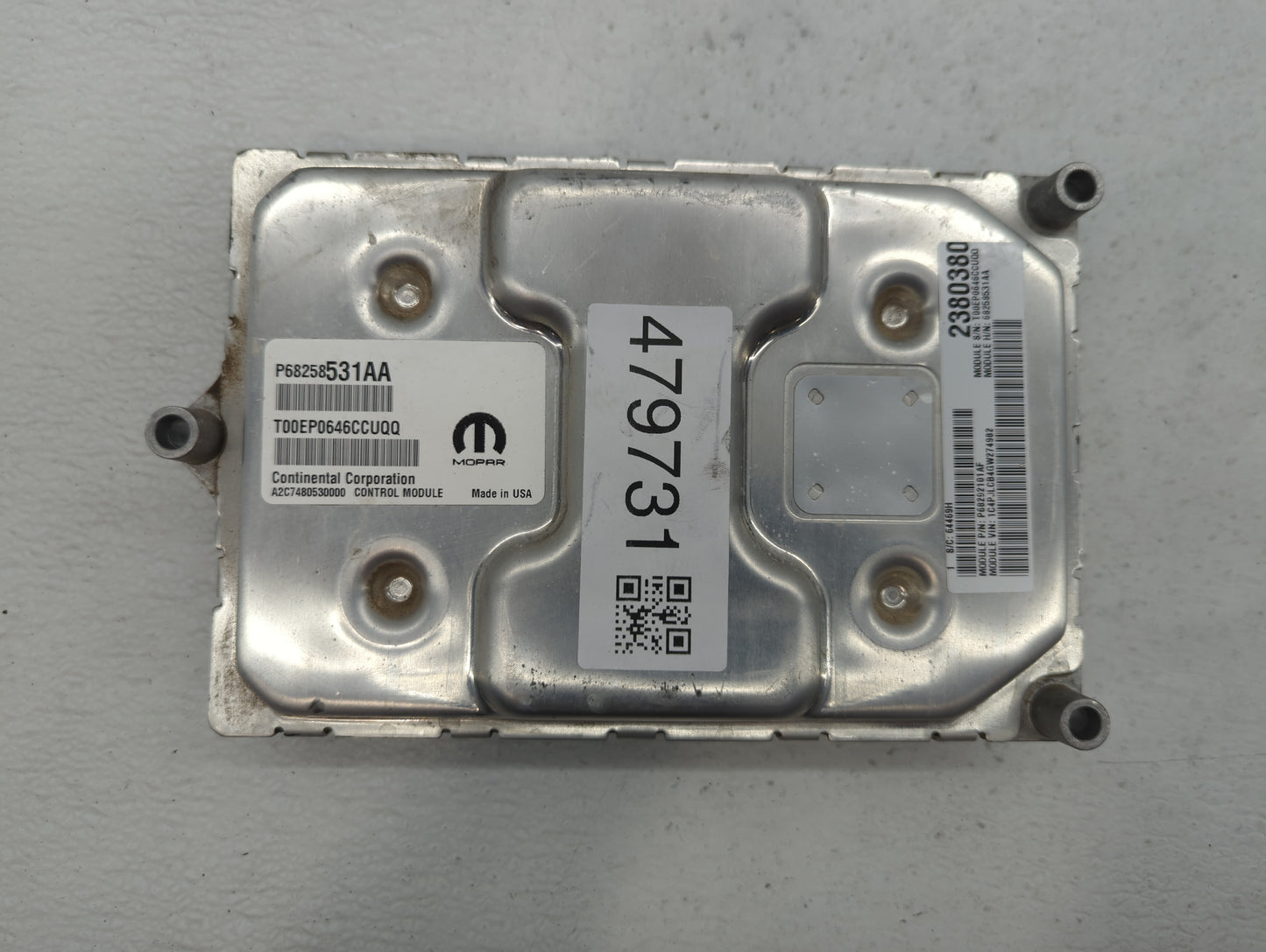 2016-2017 Chrysler 200 PCM Engine Control Computer ECU ECM PCU OEM P/N:P68258531AB P68250527AG, P68258531AA Fits Fits 2016 2