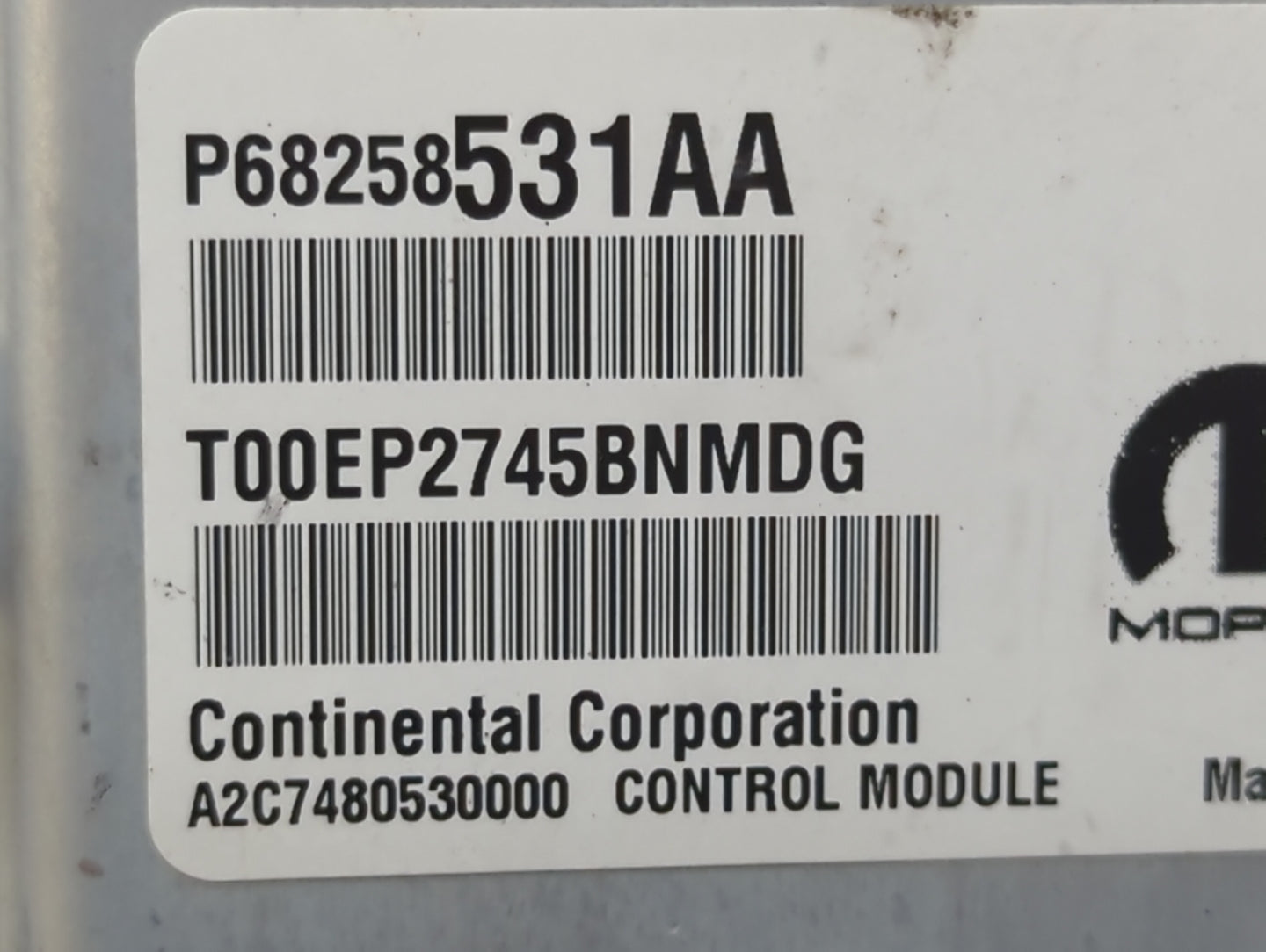 2016-2017 Chrysler 200 PCM Engine Control Computer ECU ECM PCU OEM P/N:P68258531AA 68258531AA Fits Fits 2016 2017 OEM Used A