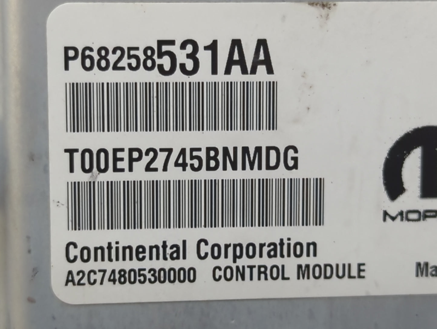 2016-2017 Chrysler 200 PCM Engine Control Computer ECU ECM PCU OEM P/N:P68258531AA 68258531AA Fits Fits 2016 2017 OEM Used A