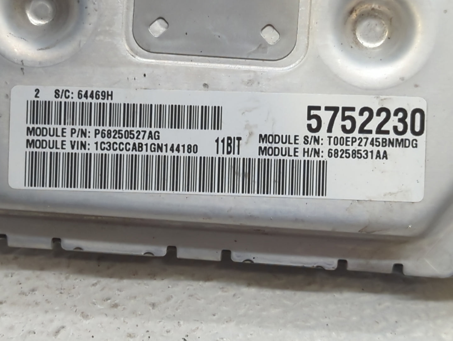 2016-2017 Chrysler 200 PCM Engine Control Computer ECU ECM PCU OEM P/N:P68258531AA 68258531AA Fits Fits 2016 2017 OEM Used A