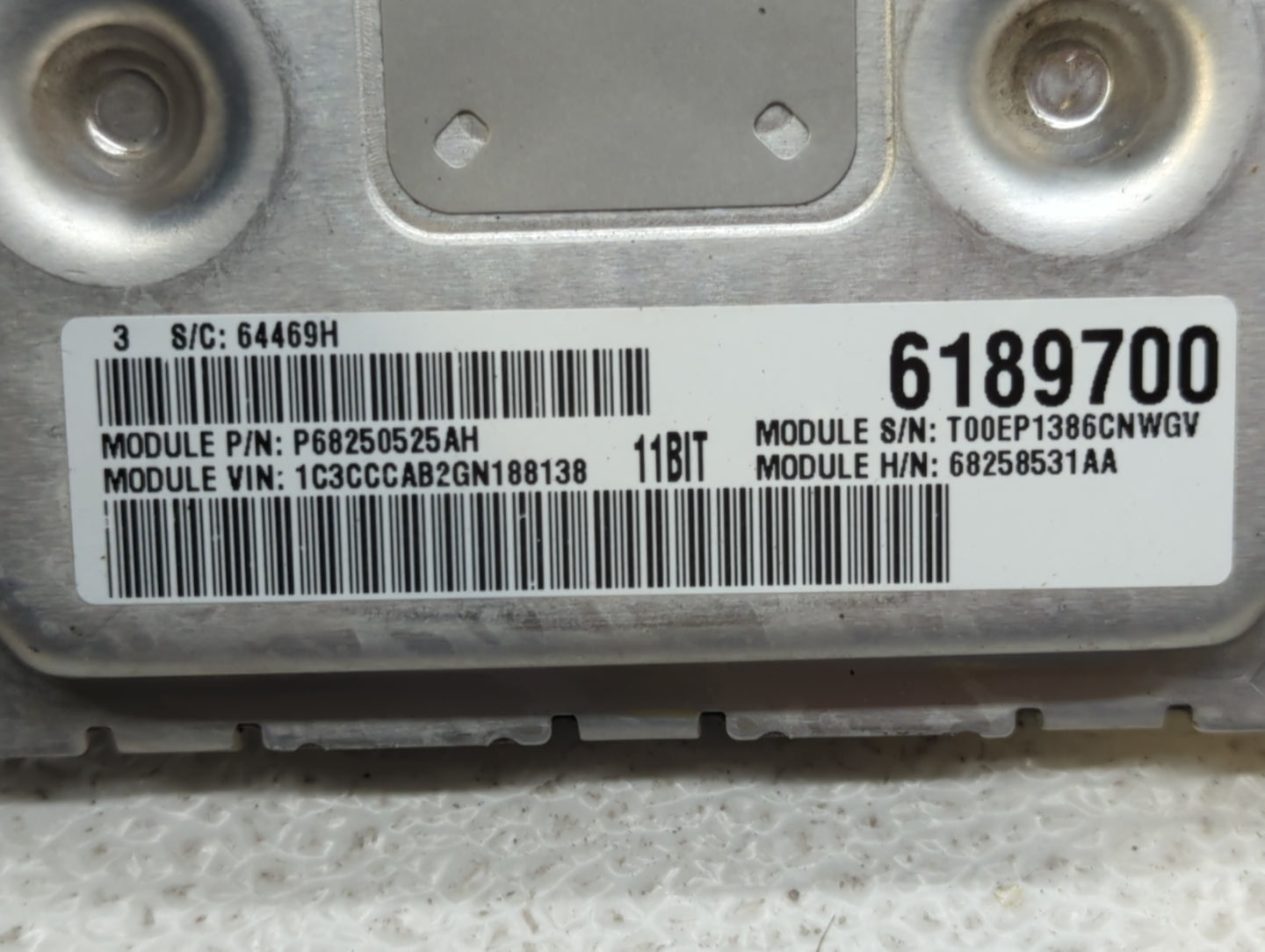 2016-2017 Chrysler 200 PCM Engine Control Computer ECU ECM PCU OEM P/N:P68258531AA Fits Fits 2016 2017 OEM Used Auto Parts -