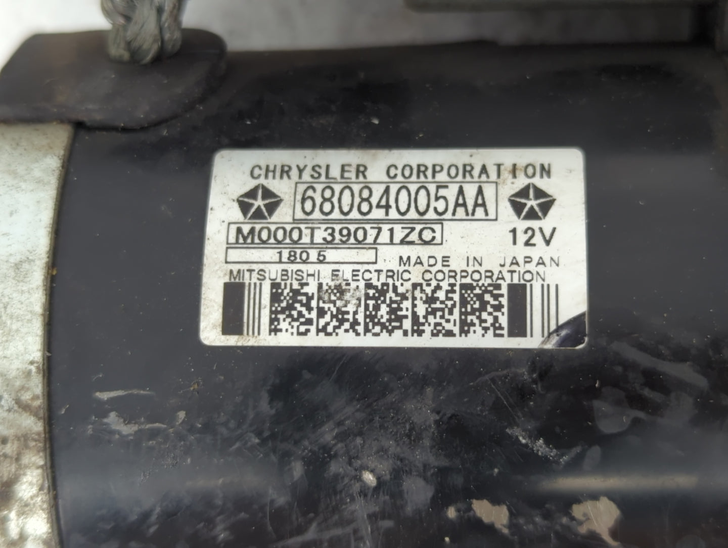 2015-2017 Chrysler 200 Car Starter Motor Solenoid OEM P/N:M000T39071ZC 68084005AA Fits OEM Used Auto Parts - Oemusedautopart