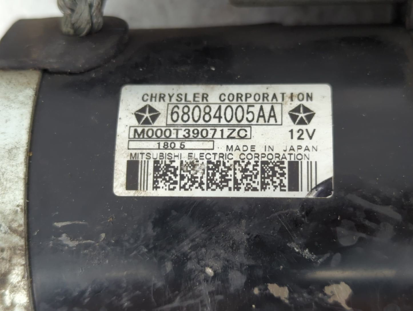 2015-2017 Chrysler 200 Car Starter Motor Solenoid OEM P/N:M000T39071ZC 68084005AA Fits OEM Used Auto Parts - Oemusedautopart