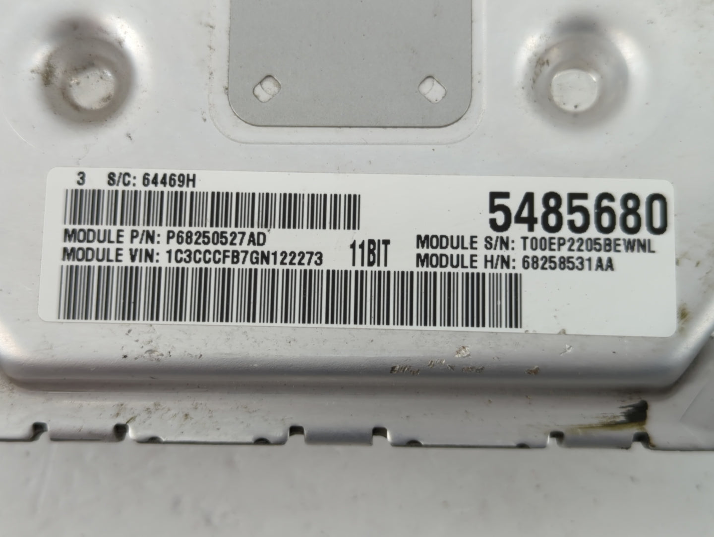 2016-2017 Chrysler 200 PCM Engine Control Computer ECU ECM PCU OEM P/N:P68258531AA P68250527AD Fits Fits 2016 2017 OEM Used 