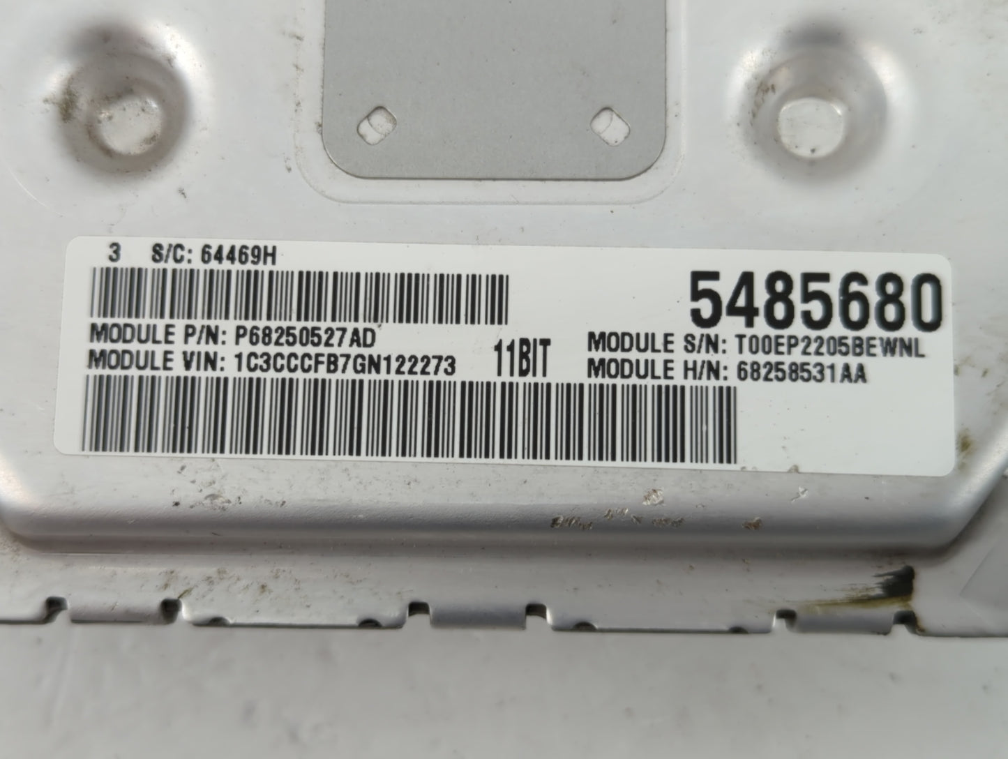 2016-2017 Chrysler 200 PCM Engine Control Computer ECU ECM PCU OEM P/N:P68258531AA P68250527AD Fits Fits 2016 2017 OEM Used 