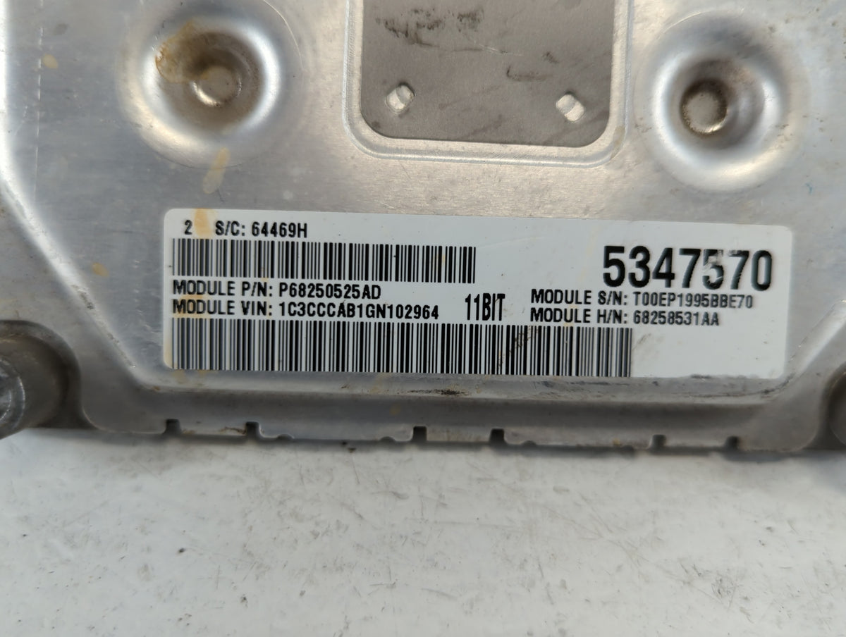 2016-2017 Chrysler 200 PCM Engine Control Computer ECU ECM PCU OEM P/N:P68258531AA Fits 2016 2017 OEM Used Auto Parts - Oemu