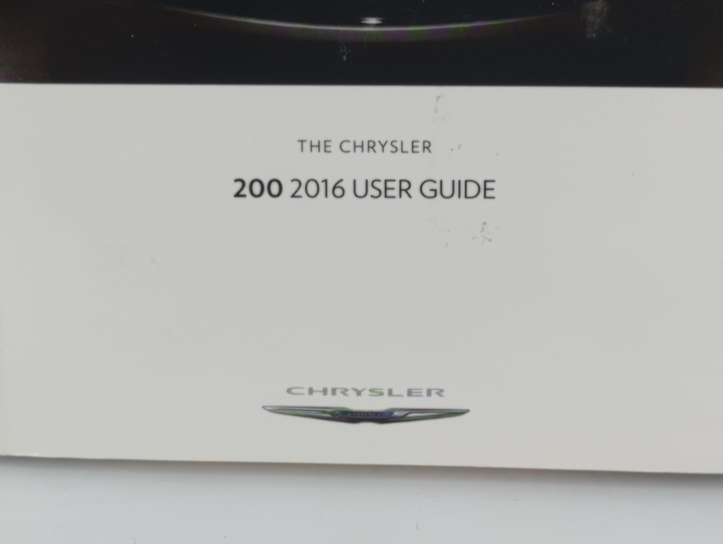 2016 Chrysler 200 Owners Manual Book Guide OEM Used Auto Parts - Oemusedautoparts1.com