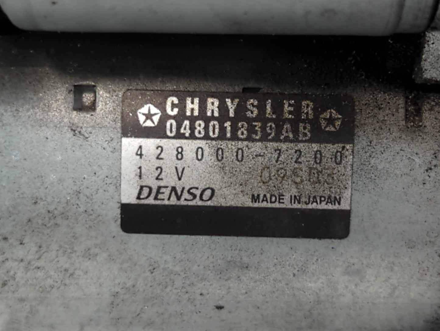 2015-2017 Chrysler 200 Car Starter Motor Solenoid OEM P/N:428000-7200 Fits OEM Used Auto Parts - Oemusedautoparts1.com