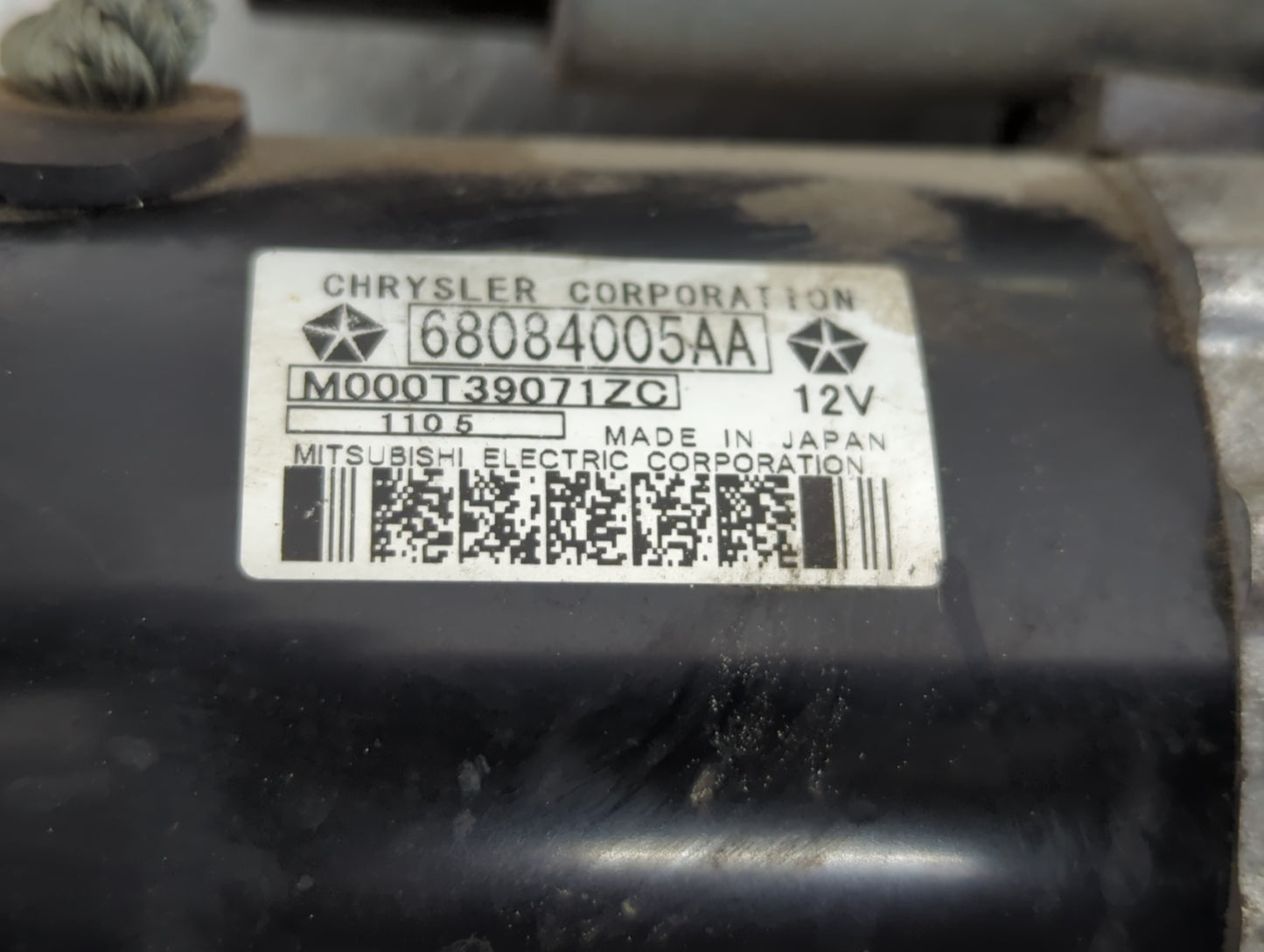 2015-2017 Chrysler 200 Car Starter Motor Solenoid OEM P/N:M000T39071 68084005AA Fits OEM Used Auto Parts - Oemusedautoparts1