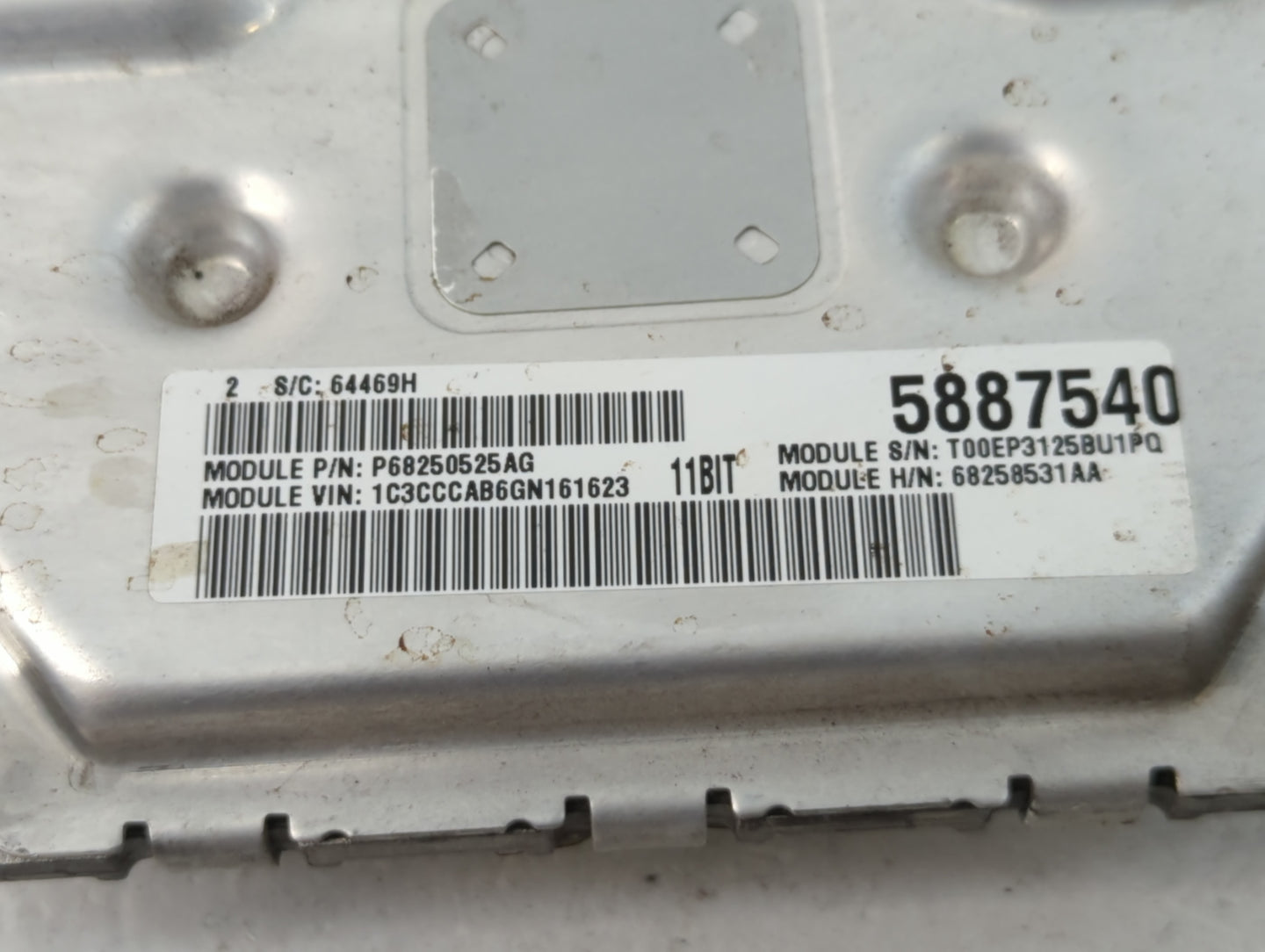 2016-2017 Chrysler 200 PCM Engine Control Computer ECU ECM PCU OEM P/N:P68258531AA Fits Fits 2016 2017 OEM Used Auto Parts -