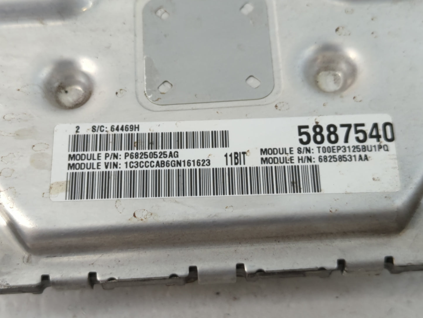 2016-2017 Chrysler 200 PCM Engine Control Computer ECU ECM PCU OEM P/N:P68258531AA Fits Fits 2016 2017 OEM Used Auto Parts -