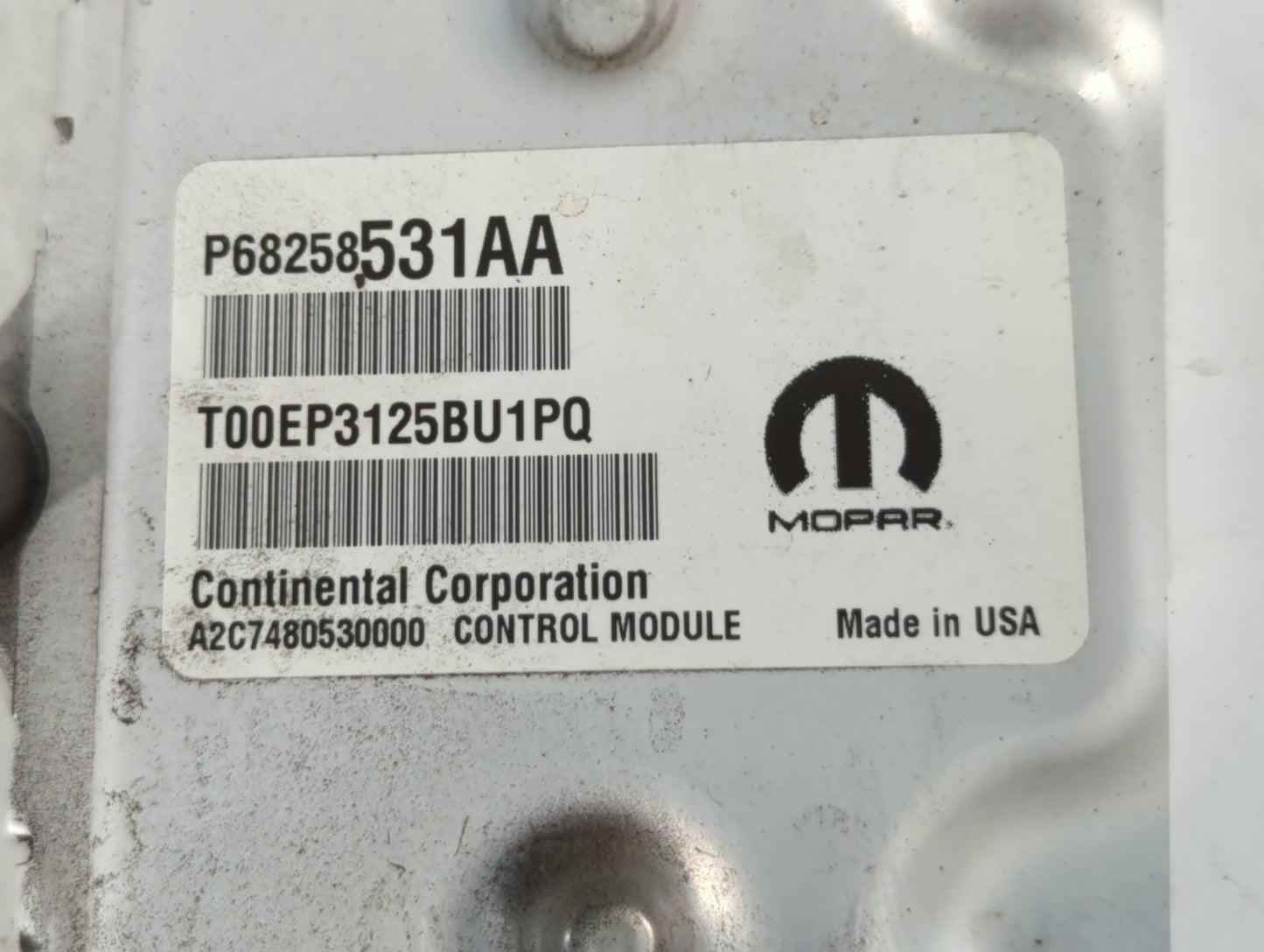 2016-2017 Chrysler 200 PCM Engine Control Computer ECU ECM PCU OEM P/N:P68258531AA Fits Fits 2016 2017 OEM Used Auto Parts -