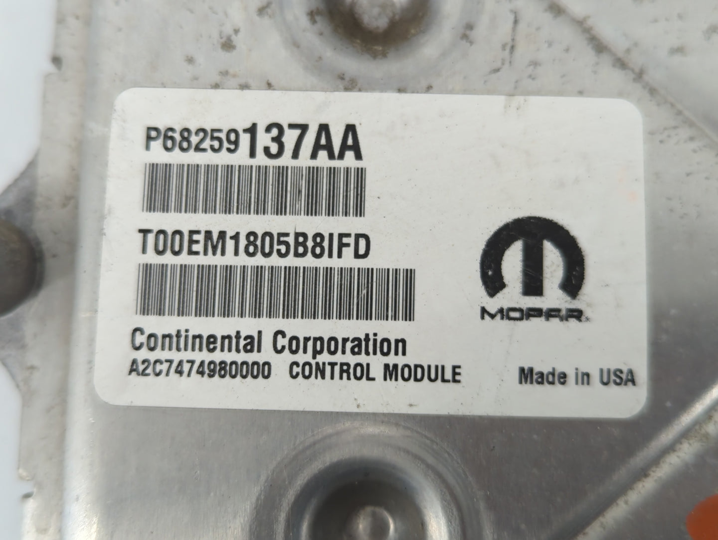 2016-2017 Chrysler 200 PCM Engine Control Computer ECU ECM PCU OEM P/N:P68259137AA Fits Fits 2016 2017 OEM Used Auto Parts -