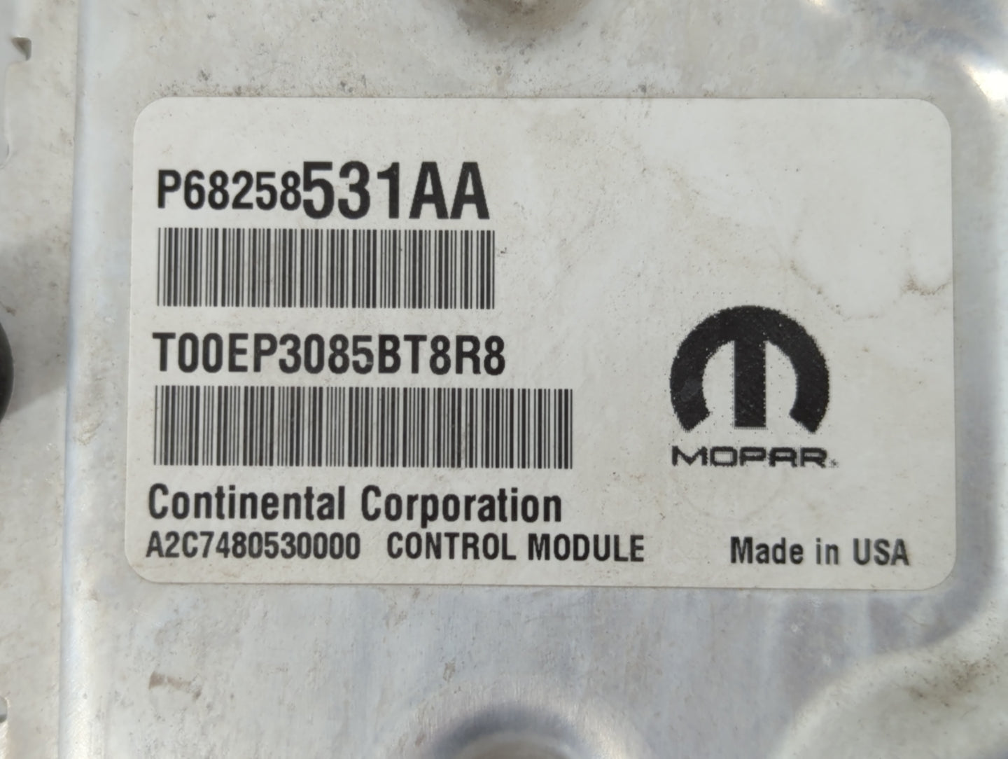 2016-2017 Chrysler 200 PCM Engine Control Computer ECU ECM PCU OEM P/N:P68250525AG 5820100, P68258531AA Fits Fits 2016 2017 