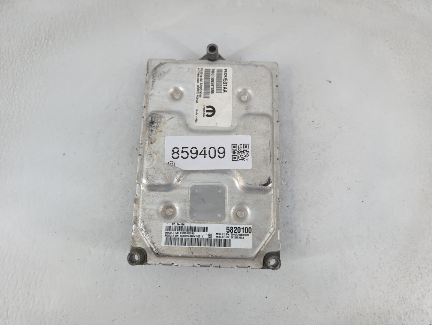 2016-2017 Chrysler 200 PCM Engine Control Computer ECU ECM PCU OEM P/N:P68250525AG 5820100, P68258531AA Fits Fits 2016 2017 
