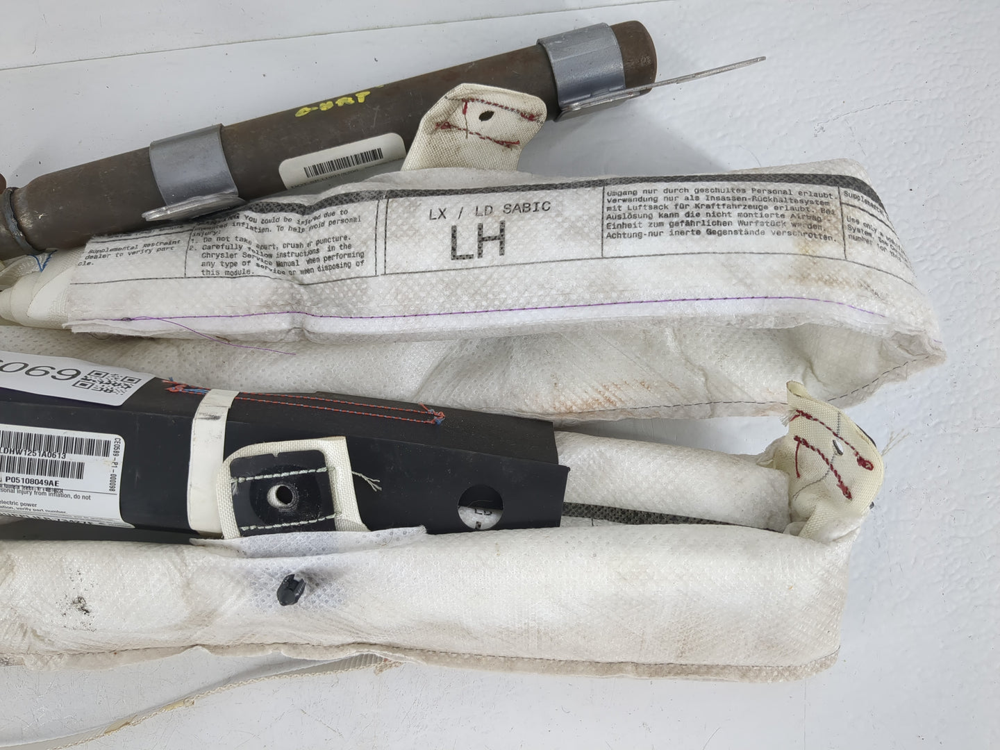 2015-2022 Chrysler 300 Passenger Curtain Air Bag Oem - Oemusedautoparts1.com