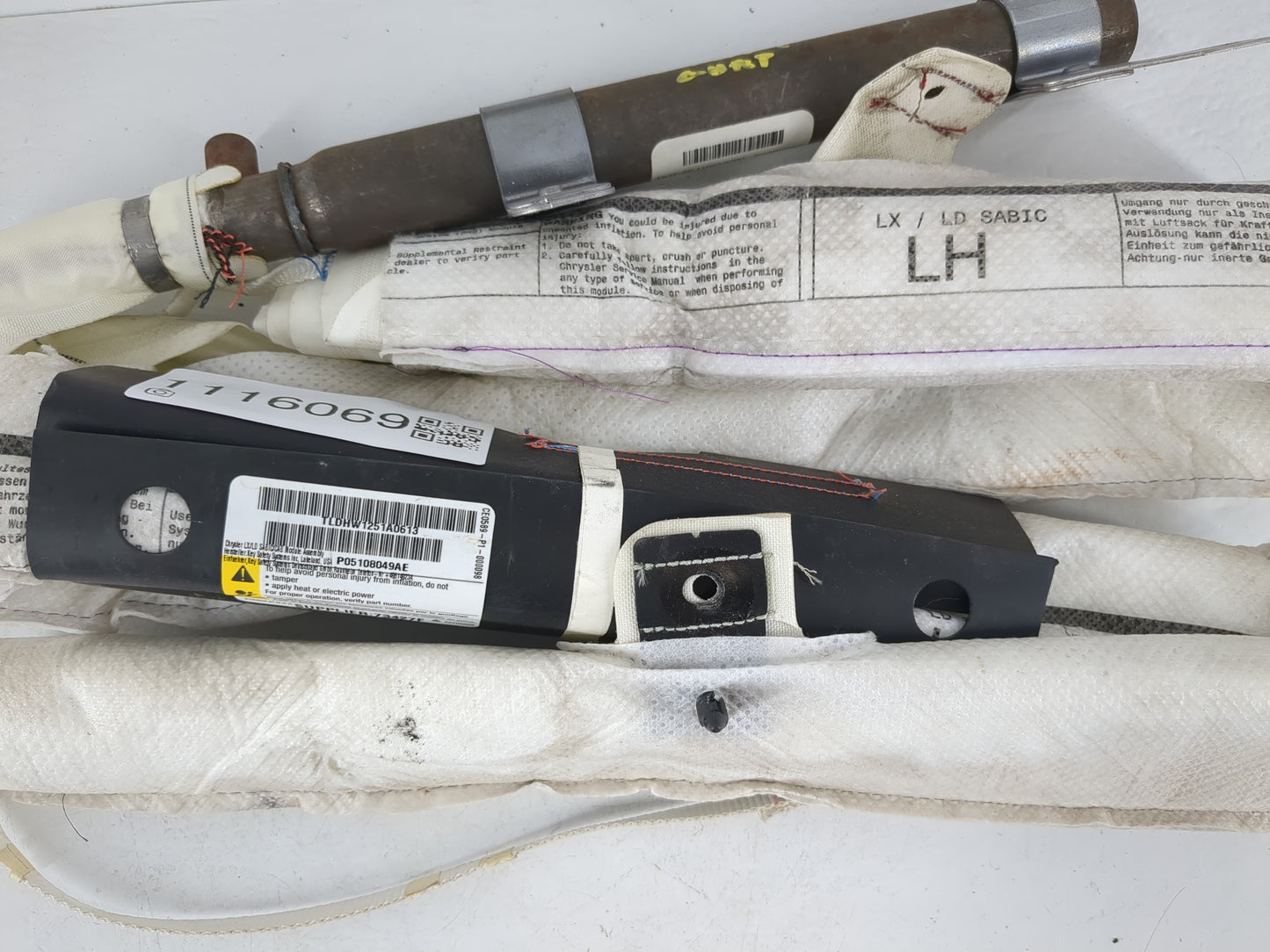 2015-2022 Chrysler 300 Passenger Curtain Air Bag Oem - Oemusedautoparts1.com