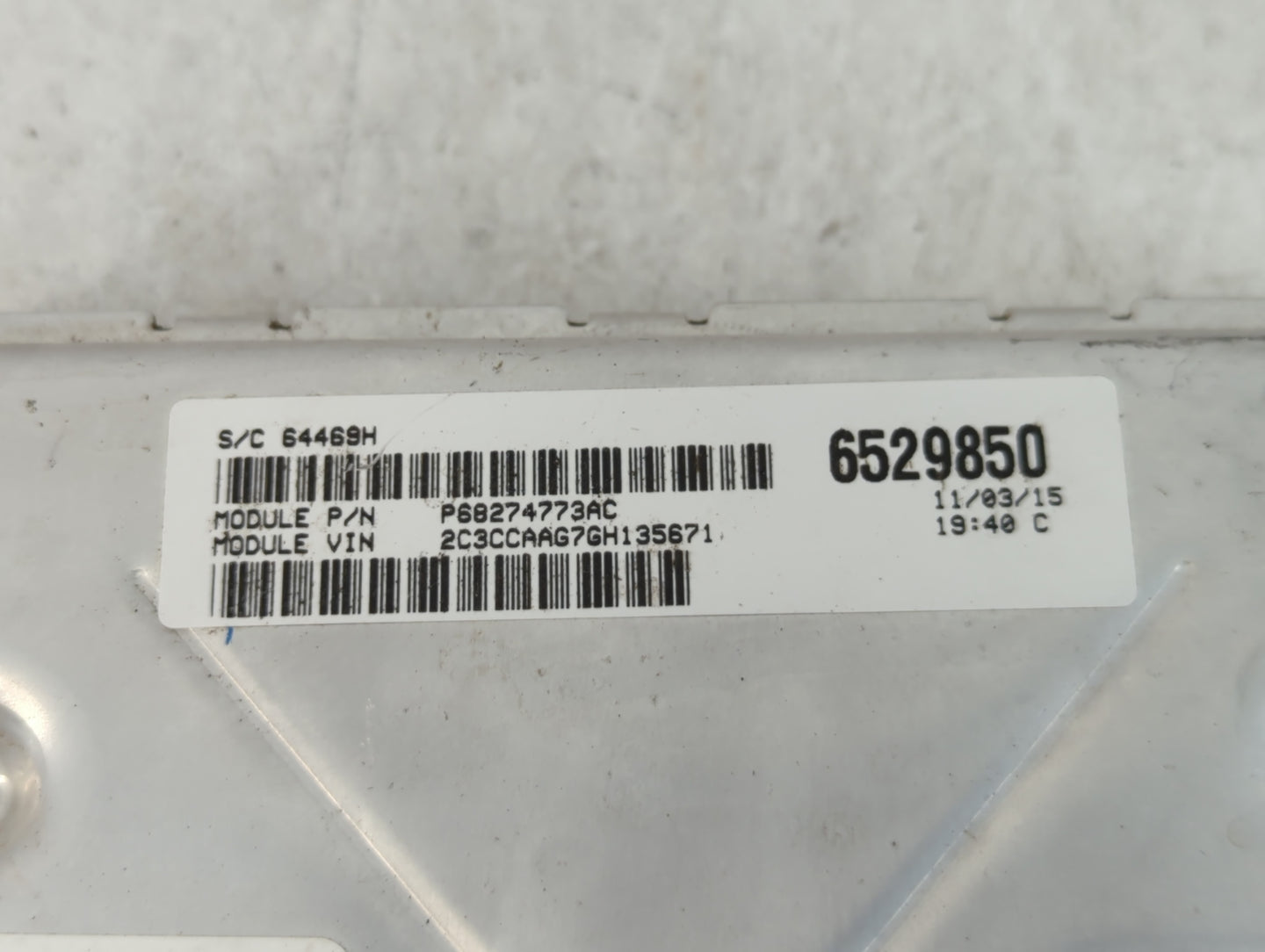 2016-2017 Chrysler 300 PCM Engine Control Computer ECU ECM PCU OEM P/N:P68274773AC Fits Fits 2016 2017 OEM Used Auto Parts -