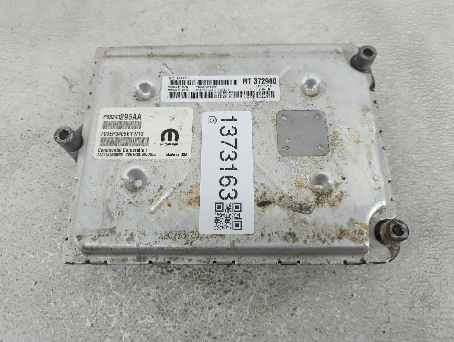 2016 Chrysler Town & Country PCM Engine Control Computer ECU ECM PCU OEM P/N:P68243295AA Fits Fits 2017 2018 2019 2020 OEM U