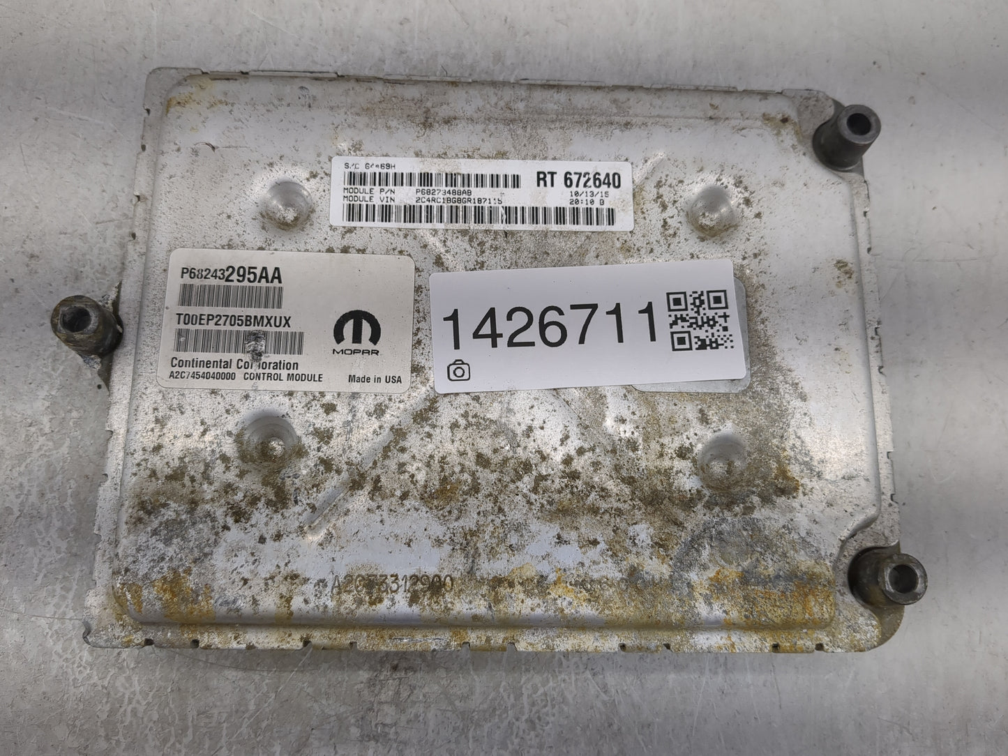 2016 Chrysler Town & Country PCM Engine Control Computer ECU ECM PCU OEM P/N:P68243295AA P68273488AB Fits Fits 2017 2018 201