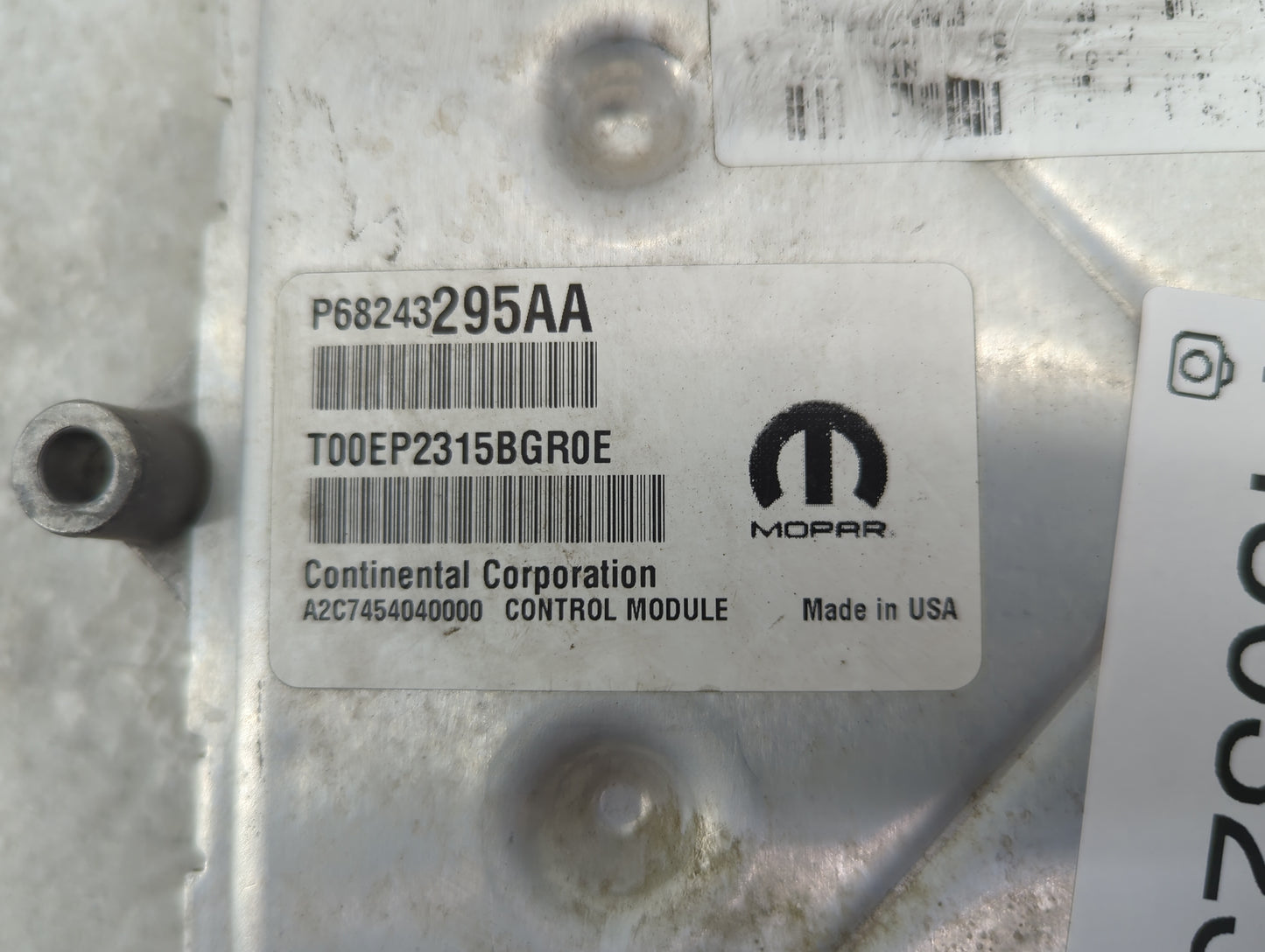 2016 Chrysler Town & Country PCM Engine Control Computer ECU ECM PCU OEM P/N:P68243295AA Fits Fits 2017 2018 2019 2020 OEM U