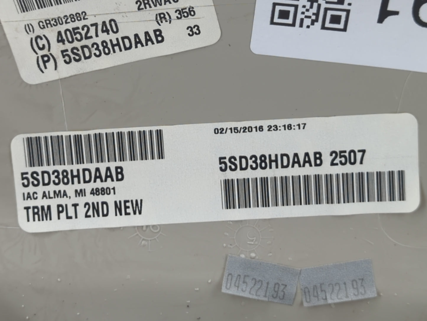 2012-2016 Chrysler Town & Country Climate Control Module Temperature AC/Heater Replacement P/N:5SD38HDAAB Fits OEM Used Auto