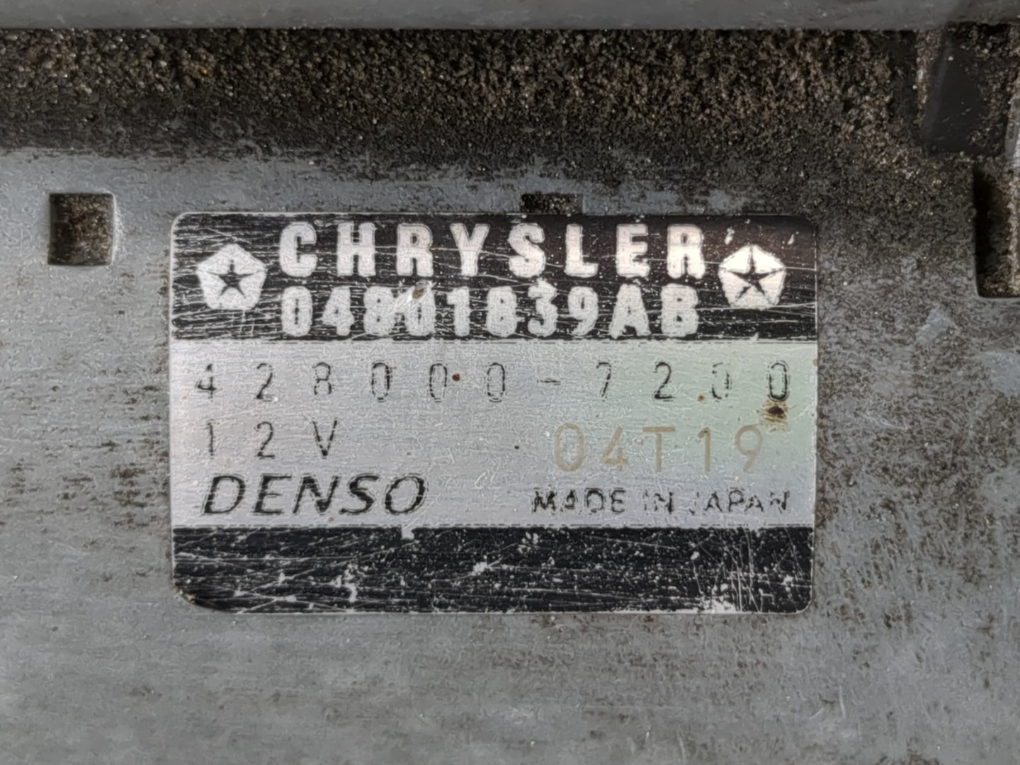 2016 Dodge Caravan Car Starter Motor Solenoid OEM P/N:428000-7200 Fits Fits 2011 2012 2013 2014 2015 2017 2018 2019 2020 202