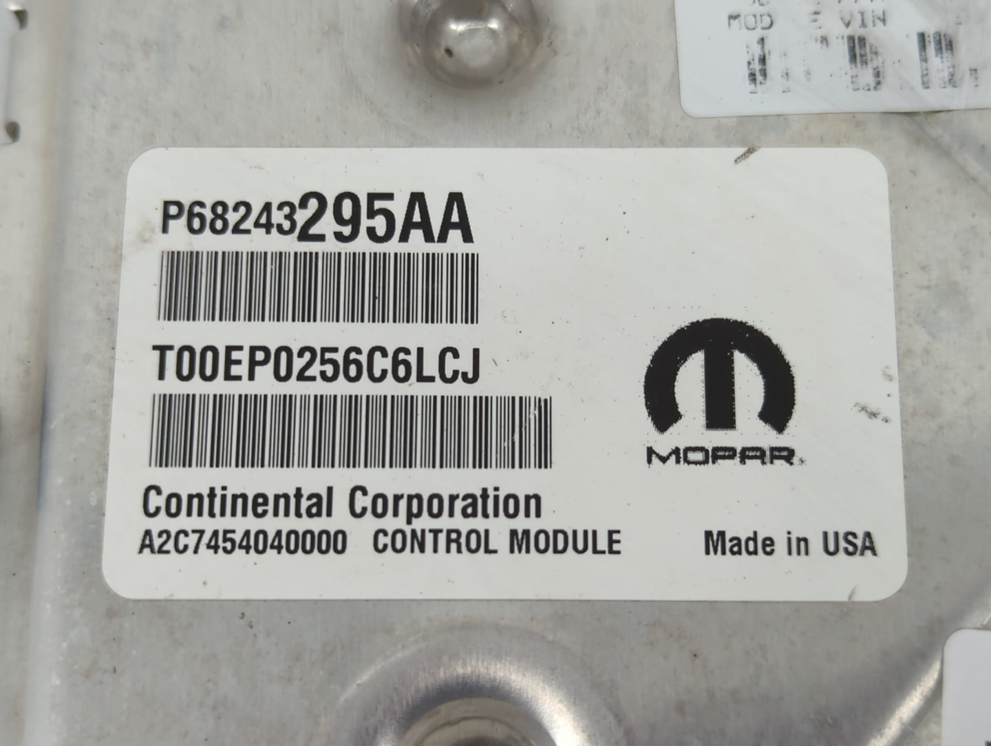 2016 Dodge Caravan PCM Engine Control Computer ECU ECM PCU OEM P/N:P68243295AB Fits Fits 2017 2018 2019 2020 OEM Used Auto P