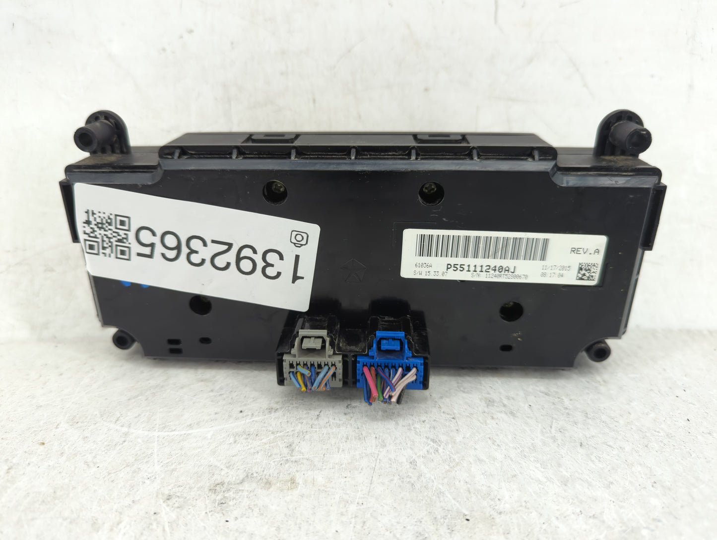2016 Dodge Caravan Climate Control Module Temperature AC/Heater Replacement P/N:55111240AJ Fits OEM Used Auto Parts - Oemuse