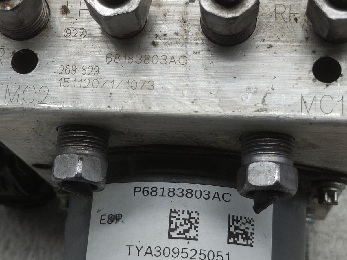 2016 Dodge Caravan Anti-Lock Brake ABS Pump Module Actuator OEM P/N:68183803AC Fits Fits 2015 2017 2018 2019 2020 OEM Used A