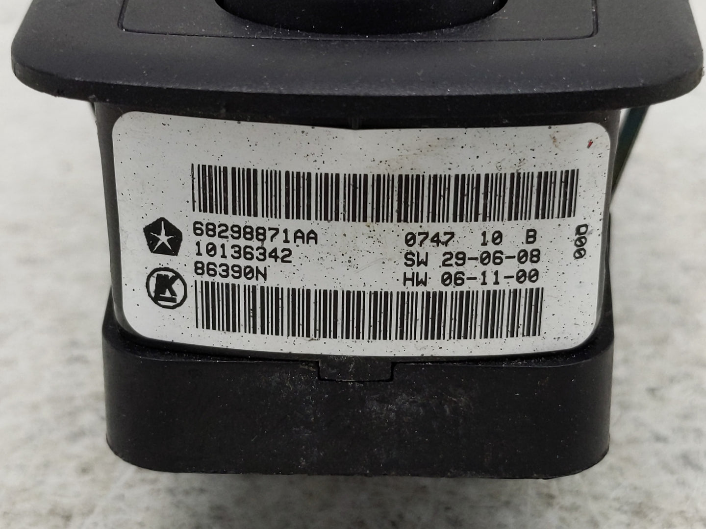 2016 Dodge Caravan Master Power Window Switch Replacement Driver Side Left P/N:68298871AA Fits Fits 2012 2013 2014 2015 OEM 