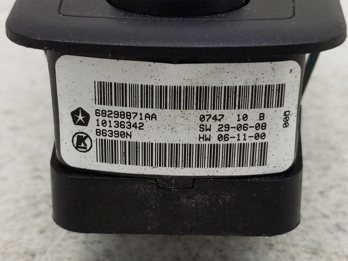 2016 Dodge Caravan Master Power Window Switch Replacement Driver Side Left P/N:68298871AA Fits Fits 2012 2013 2014 2015 OEM 