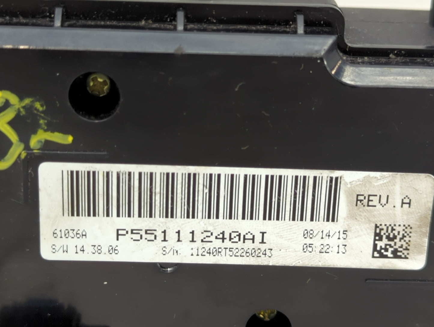 2016 Dodge Caravan Climate Control Module Temperature AC/Heater Replacement P/N:P55111240AI Fits OEM Used Auto Parts - Oemus