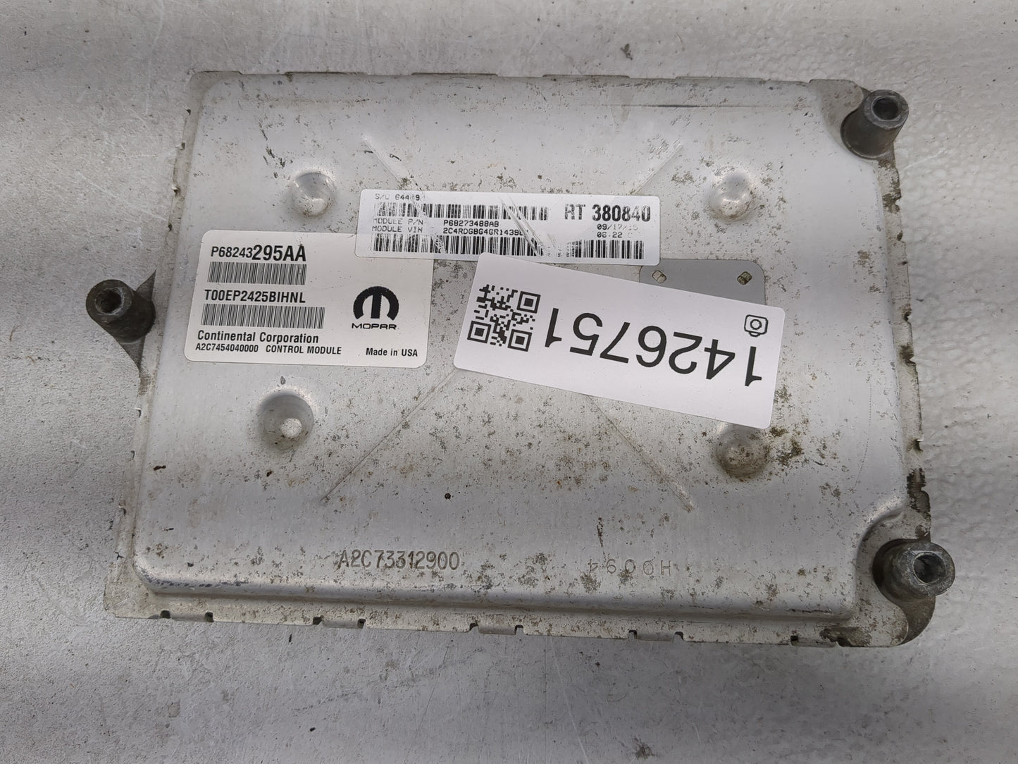 2016 Dodge Caravan PCM Engine Control Computer ECU ECM PCU OEM P/N:P68243295AA P68273480AB Fits Fits 2017 2018 2019 2020 OEM